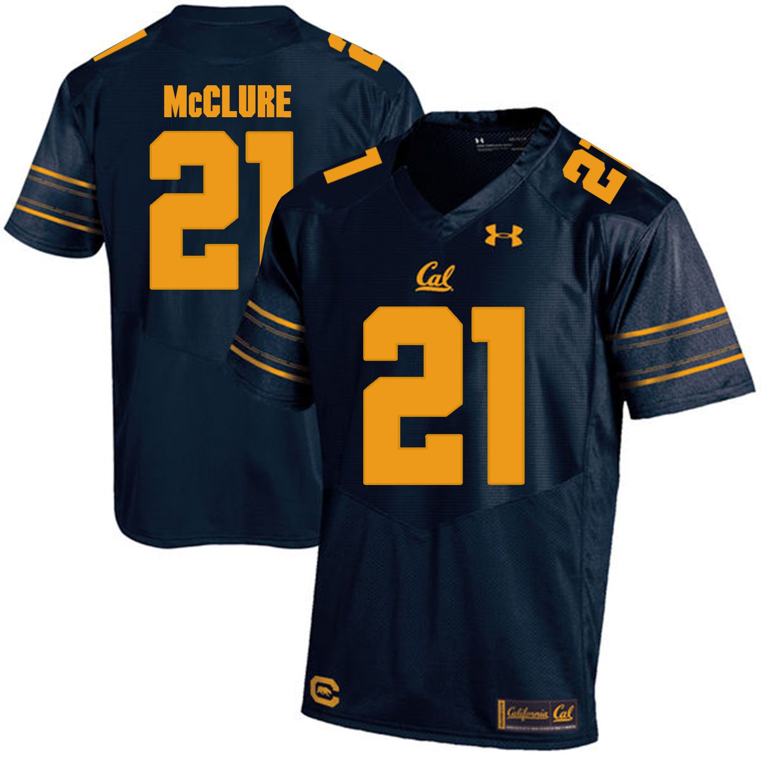 Men California Golden Bears #21 Stefan McClure Dark blue Customized NCAA Jerseys
